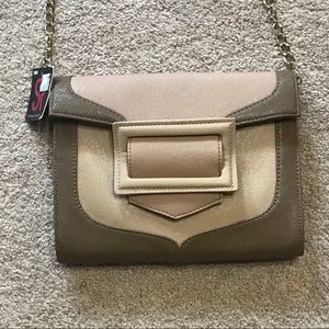 NWT Sondra Roberts brown and tan purse